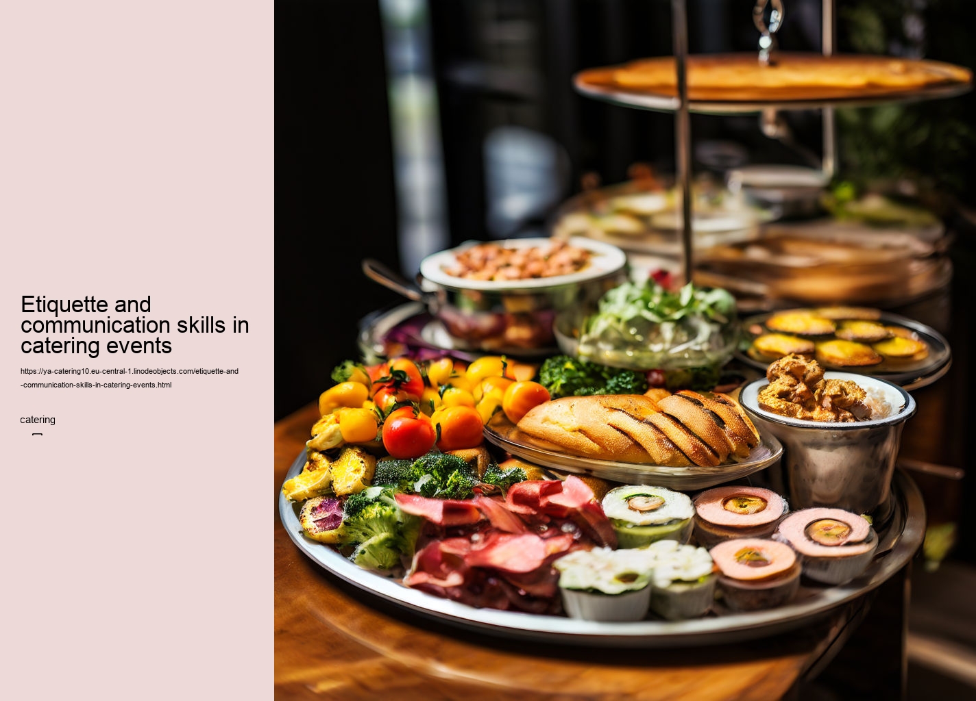 Etiquette and communication skills in catering events